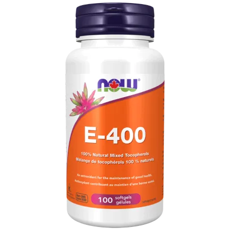 NOW Foods E-400 IU 100% Natural Mixed Tocopherols, 100 Softgels | Unbeatable Prices, Daily Deals | VITASHOP