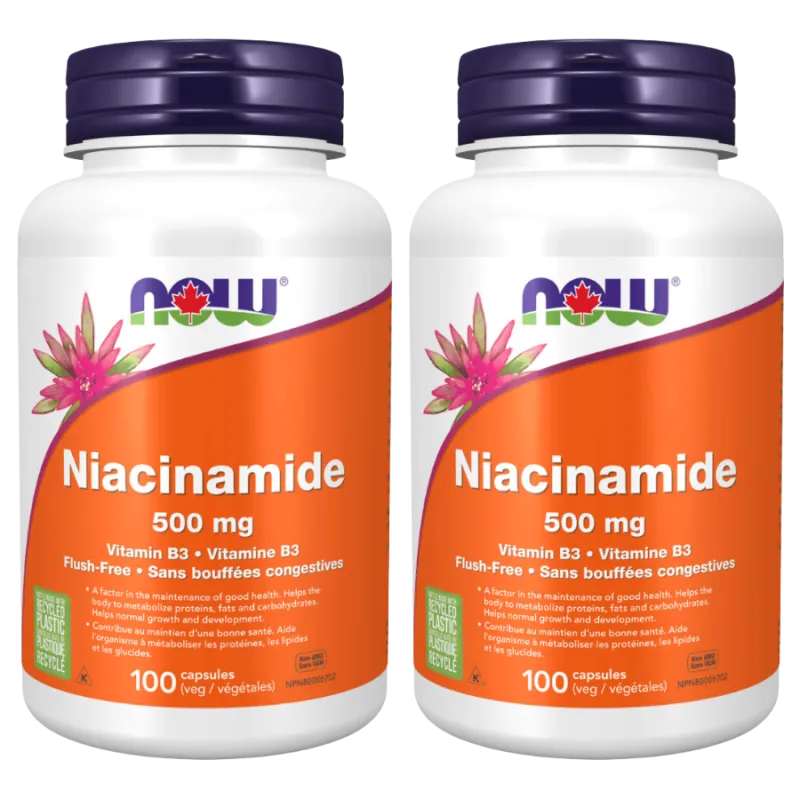 NOW Foods [2 for Deal] Niacinamide 500 mg, 100 Capsules | Unbeatable Prices, Daily Deals | VITASHOP