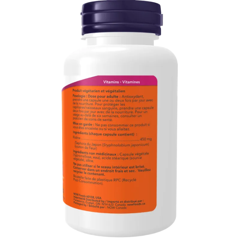 Rutine 450 mg, 100 gélules végétales | Safest & Easiest Shopping Vitamins Online | VITASHOP