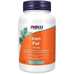 Bisglycinate de fer 18 mg, 120 gélules végétales | Safest & Easiest Shopping Vitamins Online | VITASHOP