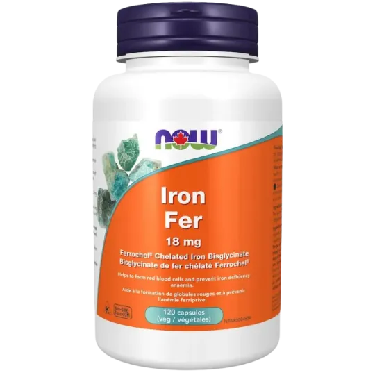 NOW Foods 나우 푸드 철 비스글리시네이트 18mg, 식물성 캡슐 120정 | 매일 업데이트되는 특가 상품 | VITASHOP