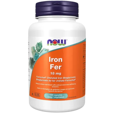 NOW Foods 나우 푸드 철 비스글리시네이트 18mg, 식물성 캡슐 120정 | 매일 업데이트되는 특가 상품 | VITASHOP
