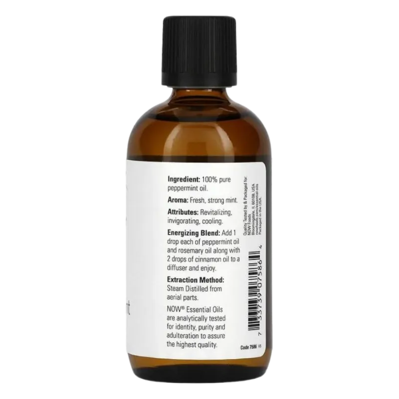 NOW Foods Peppermint Oil, 118 mL | 每天不同折扣, 全网最低价格 | 种类齐全的保健品店铺 VITASHOP, 只有你想不到, 没有你买不到 !