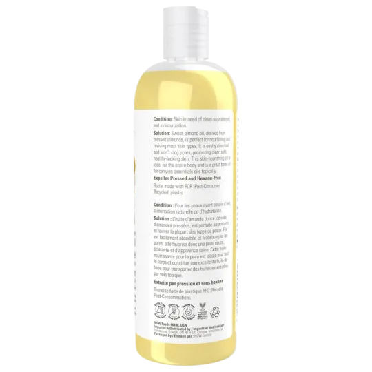 NOW Foods Sweet Almond Oil, 473 mL | 每天不同折扣, 全网最低价格 | 种类齐全的保健品店铺 VITASHOP, 只有你想不到, 没有你买不到 !
