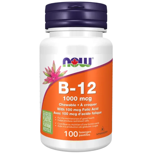 B-12 1000 mcg À croquer, 100 pastilles | Safest & Easiest Shopping Vitamins Online | VITASHOP