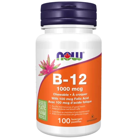 B-12 1000 mcg À croquer, 100 pastilles | Safest & Easiest Shopping Vitamins Online | VITASHOP