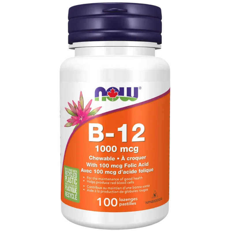 NOW Foods 나우 푸드 B-12 1000mcg 츄어블, 100정 | 매일 업데이트되는 특가 상품 | VITASHOP