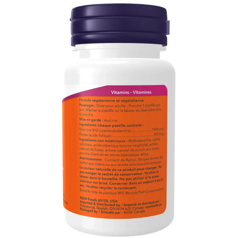 NOW Foods B-12 1000 mcg Chewable, 100 lozenges | 每天不同折扣, 全网最低价格 | 种类齐全的保健品店铺 VITASHOP, 只有你想不到, 没有你买不到 !