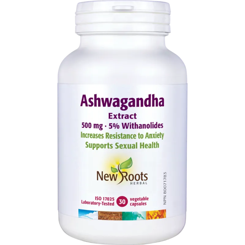 New Roots Ashwagandha Extract 500 mg 5% Withanolides 30 Capsules | 每天不同折扣, 全网最低价格 | 种类齐全的保健品店铺 VITASHOP, 只有你想不到, 没有你买不到 !