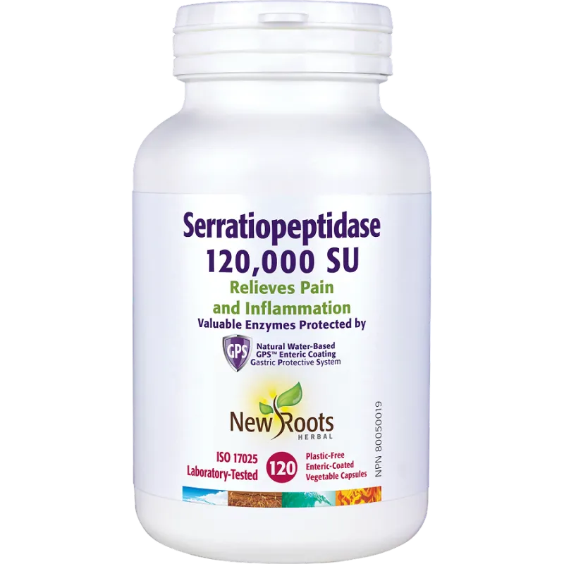 New Roots Serratiopeptidase 120,000 SU 120 Capsules | Unbeatable Prices, Daily Deals | VITASHOP