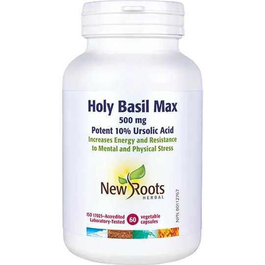 Holy Basil Max 500 mg 60 Vegetable Capsules | Safest & Easiest Shopping Vitamins Online | VITASHOP