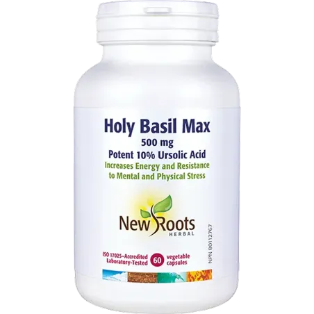 Holy Basil Max 500 mg 60 Vegetable Capsules | Safest & Easiest Shopping Vitamins Online | VITASHOP
