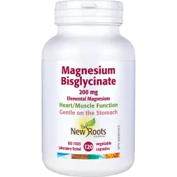 New Roots Magnesium Bisglycinate 200 mg 120 Capsules | Unbeatable Prices, Daily Deals | VITASHOP