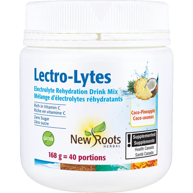 New Roots Lectro-Lytes Coco-Pineapple Electrolyte Rehydration Drink Mix 168 g | Unbeatable Prices, Daily Deals | VITASHOP