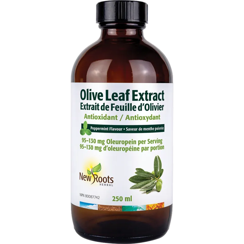 New Roots Olive Leaf Extract Antioxidant Peppermint Flavour 250 ml | Unbeatable Prices, Daily Deals | VITASHOP