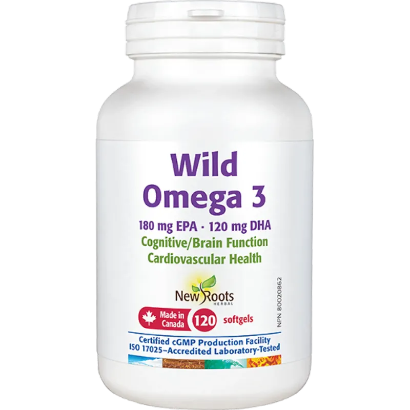 New Roots Wild Omega 3 180 mg EPA 120 mg DHA 120 Softgels | 每天不同折扣, 全网最低价格 | 种类齐全的保健品店铺 VITASHOP, 只有你想不到, 没有你买不到 !