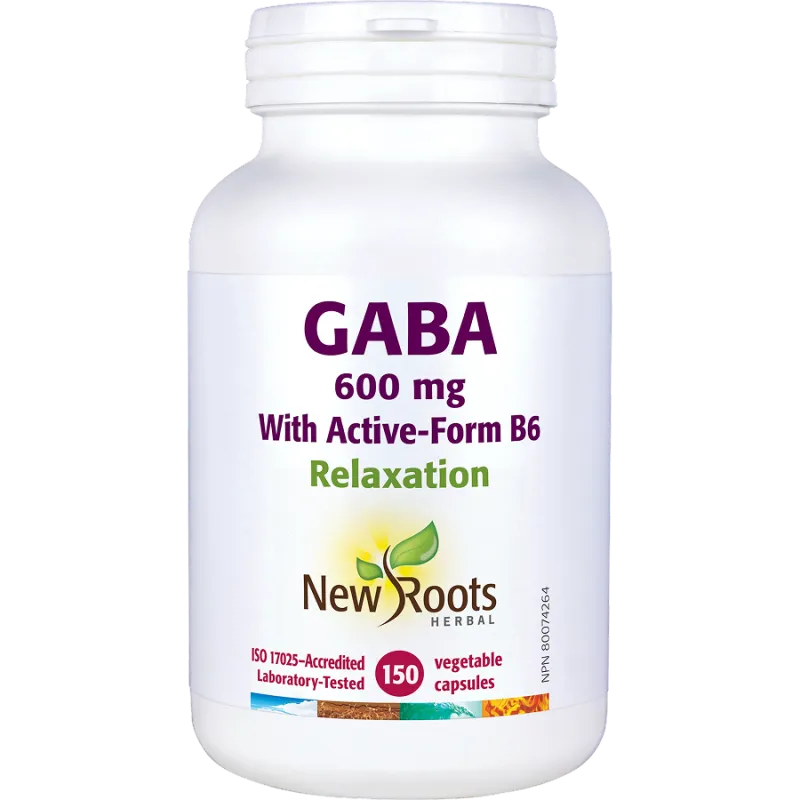 New Roots 뉴 루츠 활성화된 B6 150캡슐 포함 GABA 600mg | 매일 업데이트되는 특가 상품 | VITASHOP