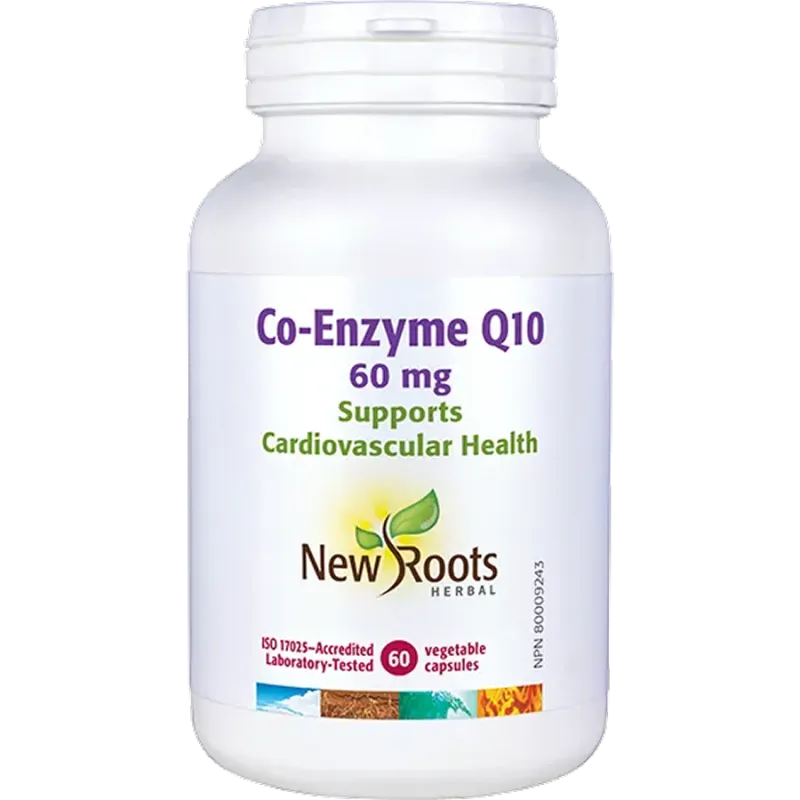 New Roots Co-Enzyme Q10 60 mg 60 Capsules | Unbeatable Prices, Daily Deals | VITASHOP
