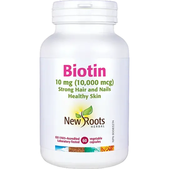 New Roots Biotin 10 mg (10,000 mcg) 60 Capsules | 每天不同折扣, 全网最低价格 | 种类齐全的保健品店铺 VITASHOP, 只有你想不到, 没有你买不到 !