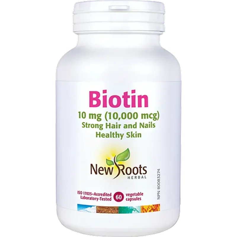 New Roots Biotin 10 mg (10,000 mcg) 60 Capsules | 每天不同折扣, 全网最低价格 | 种类齐全的保健品店铺 VITASHOP, 只有你想不到, 没有你买不到 !