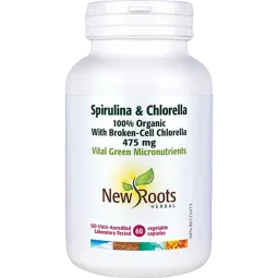 New Roots Spirulina & Chlorella 475 mg 60 Capsules | 每天不同折扣, 全网最低价格 | 种类齐全的保健品店铺 VITASHOP, 只有你想不到, 没有你买不到 !