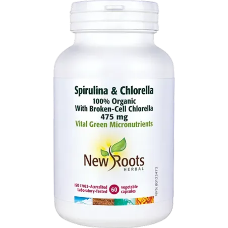 Spirulina & Chlorella 475 mg 60 Capsules | Safest & Easiest Shopping Vitamins Online | VITASHOP