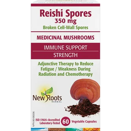 New Roots Reishi Spores 60 Vegetable Capsules (Expiry: 07/2024) | Unbeatable Prices, Daily Deals | VITASHOP
