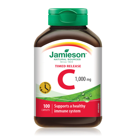 Jamieson Vitamin C 1000 mg Time Release 100 Caplets | Unbeatable Prices, Daily Deals | VITASHOP