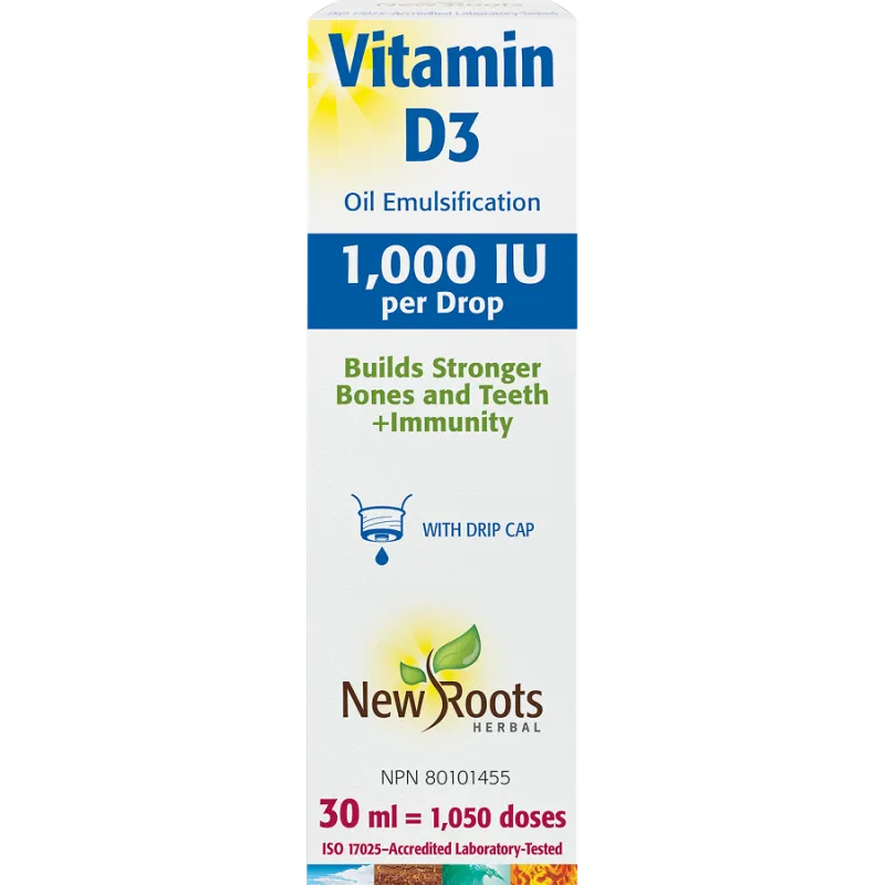 New Roots Vitamin D3 Liquid 1,000 IU 30 ml | 每天不同折扣, 全网最低价格 | 种类齐全的保健品店铺 VITASHOP, 只有你想不到, 没有你买不到 !