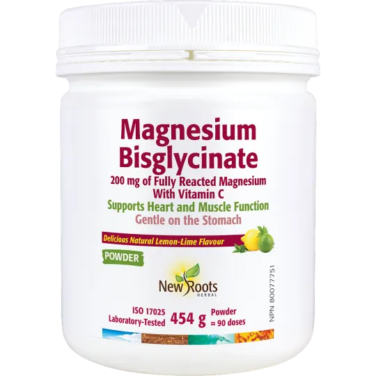 New Roots Magnesium Bisglycinate 200 mg With Vitamin C 454 g | Unbeatable Prices, Daily Deals | VITASHOP
