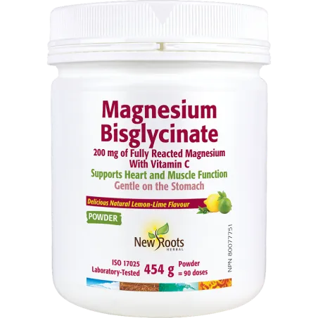 New Roots Magnesium Bisglycinate 200 mg With Vitamin C 454 g | Unbeatable Prices, Daily Deals | VITASHOP