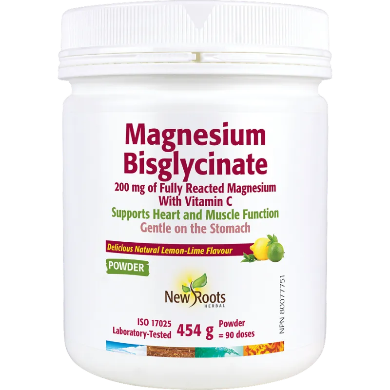 New Roots Magnesium Bisglycinate 200 mg With Vitamin C 454 g | Unbeatable Prices, Daily Deals | VITASHOP