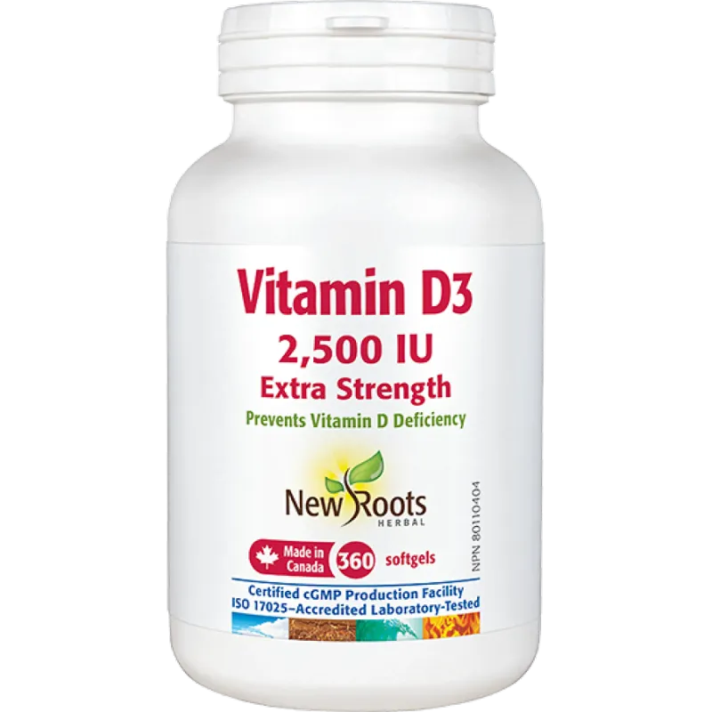Vitamin D3 2,500 IU Extra Strength 360 Softgels | Safest & Easiest Shopping Vitamins Online | VITASHOP
