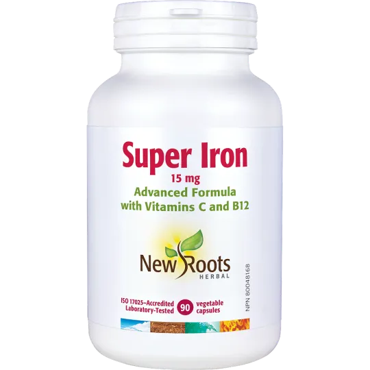 New Roots Super Iron 15 mg Advanced Formula 90 Capsules | Unbeatable Prices, Daily Deals | VITASHOP