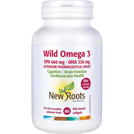 New Roots Wild Omega 3 EPA 660 mg DHA 330 mg 60 Softgels | 每天不同折扣, 全网最低价格 | 种类齐全的保健品店铺 VITASHOP, 只有你想不到, 没有你买不到 !