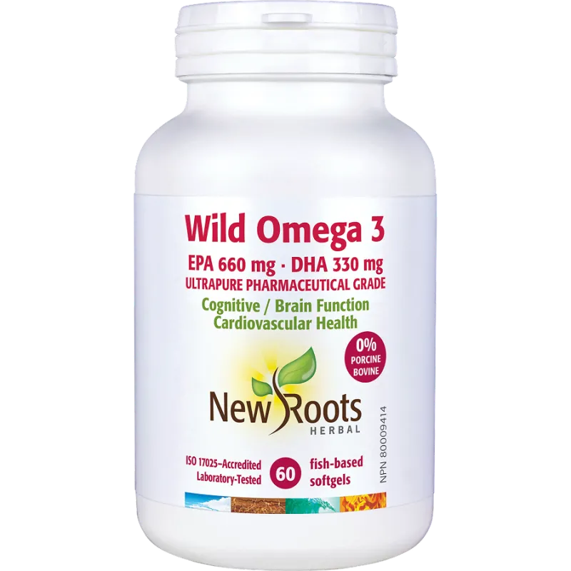New Roots Wild Omega 3 EPA 660 mg DHA 330 mg 60 Softgels | 每天不同折扣, 全网最低价格 | 种类齐全的保健品店铺 VITASHOP, 只有你想不到, 没有你买不到 !