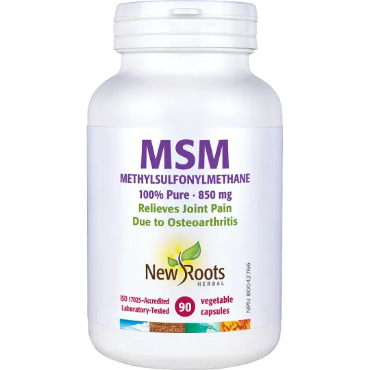 New Roots 뉴 루츠 MSM 메틸설포닐메탄 100% 순수 850 mg 90 캡슐 | 매일 업데이트되는 특가 상품 | VITASHOP