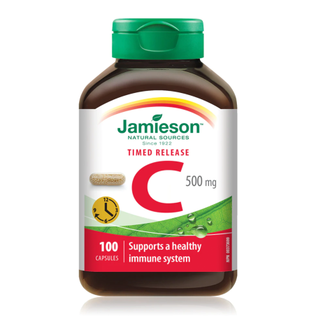 Jamieson 자미에슨 비타민 C 500 mg 타임드 릴리스 100 캡슐 | 매일 업데이트되는 특가 상품 | VITASHOP