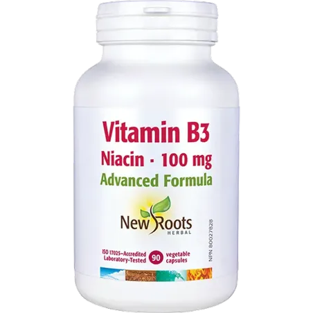 New Roots Vitamin B3 Niacin 100 mg Advanced Formula 90 Capsules | Unbeatable Prices, Daily Deals | VITASHOP