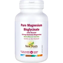 New Roots Pure Magnesium Bisglycinate 130 mg 60 Capsules | 每天不同折扣, 全网最低价格 | 种类齐全的保健品店铺 VITASHOP, 只有你想不到, 没有你买不到 !