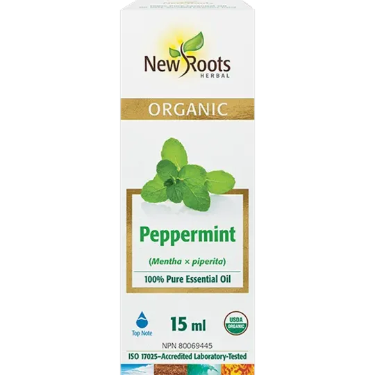New Roots Peppermint Essential Oil 100% Pure Certified Organic 15 ml | 每天不同折扣, 全网最低价格 | 种类齐全的保健品店铺 VITASHOP, 只有你想不到, 没有你买不到 !