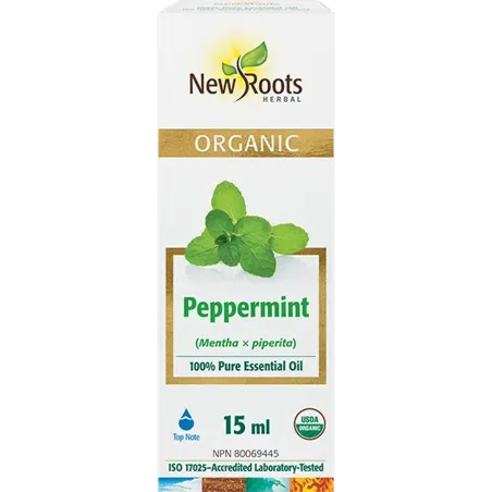 New Roots Peppermint Essential Oil 100% Pure Certified Organic 15 ml | 每天不同折扣, 全网最低价格 | 种类齐全的保健品店铺 VITASHOP, 只有你想不到, 没有你买不到 !