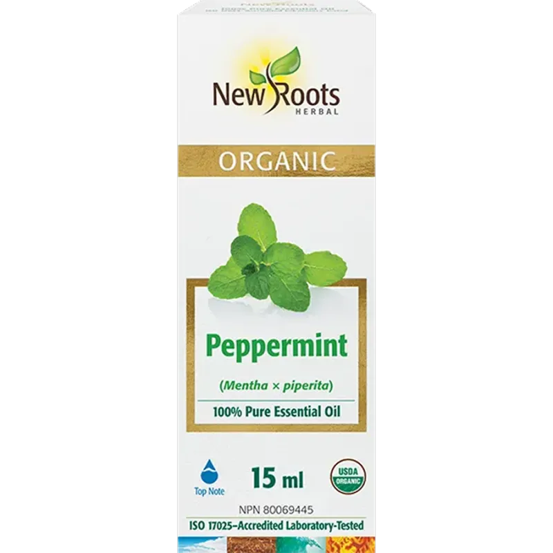 New Roots Peppermint Essential Oil 100% Pure Certified Organic 15 ml | 每天不同折扣, 全网最低价格 | 种类齐全的保健品店铺 VITASHOP, 只有你想不到, 没有你买不到 !