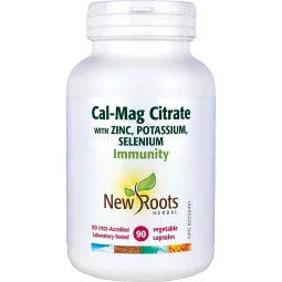 New Roots Cal-Mag Citrate With Zinc, Potassium, Selenium 90 Capsules | Unbeatable Prices, Daily Deals | VITASHOP