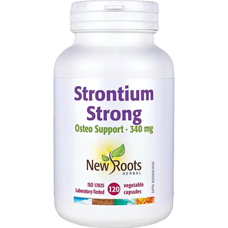 New Roots Strontium Strong Osteo Support 340 mg 120 Capsules | Unbeatable Prices, Daily Deals | VITASHOP