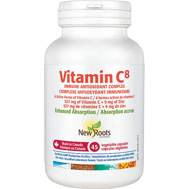 New Roots Vitamin C8 45 Capsules | 每天不同折扣, 全网最低价格 | 种类齐全的保健品店铺 VITASHOP, 只有你想不到, 没有你买不到 !