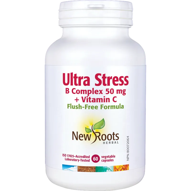 New Roots Ultra Stress B Complex 50 mg + Vitamin C 60 Capsules | 每天不同折扣, 全网最低价格 | 种类齐全的保健品店铺 VITASHOP, 只有你想不到, 没有你买不到 !