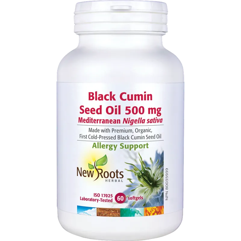 New Roots Black Cumin Seed Oil 500 mg 60 Softgels | 每天不同折扣, 全网最低价格 | 种类齐全的保健品店铺 VITASHOP, 只有你想不到, 没有你买不到 !