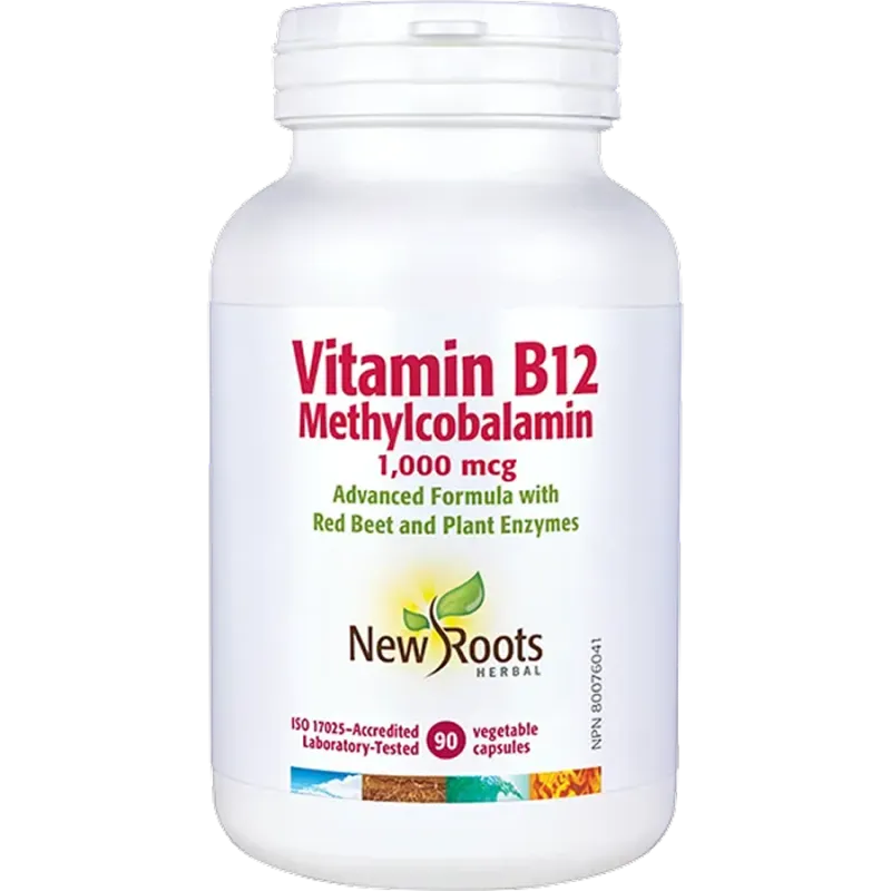 New Roots Vitamin B12 Methylcobalamin 1,000 mcg 90 Capsules | 每天不同折扣, 全网最低价格 | 种类齐全的保健品店铺 VITASHOP, 只有你想不到, 没有你买不到 !