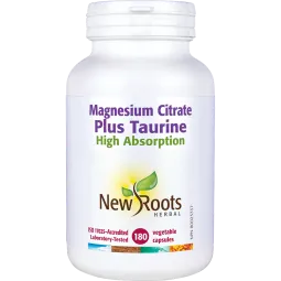 New Roots Magnesium Citrate Plus L-Taurine 180 Capsules | Unbeatable Prices, Daily Deals | VITASHOP
